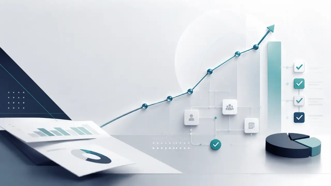 Illustration abstraite d'une organisation stratégique et de la performance
