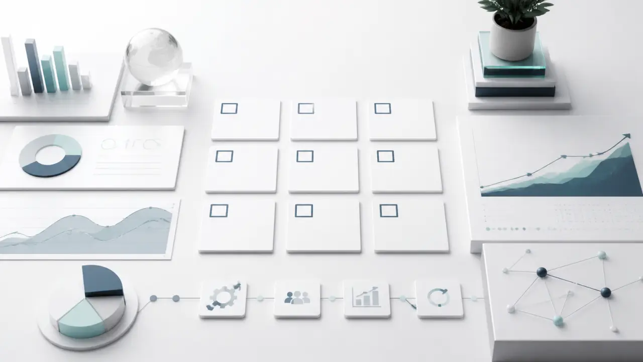 Illustration stratégique abstraite pour tester un modèle d'entreprise