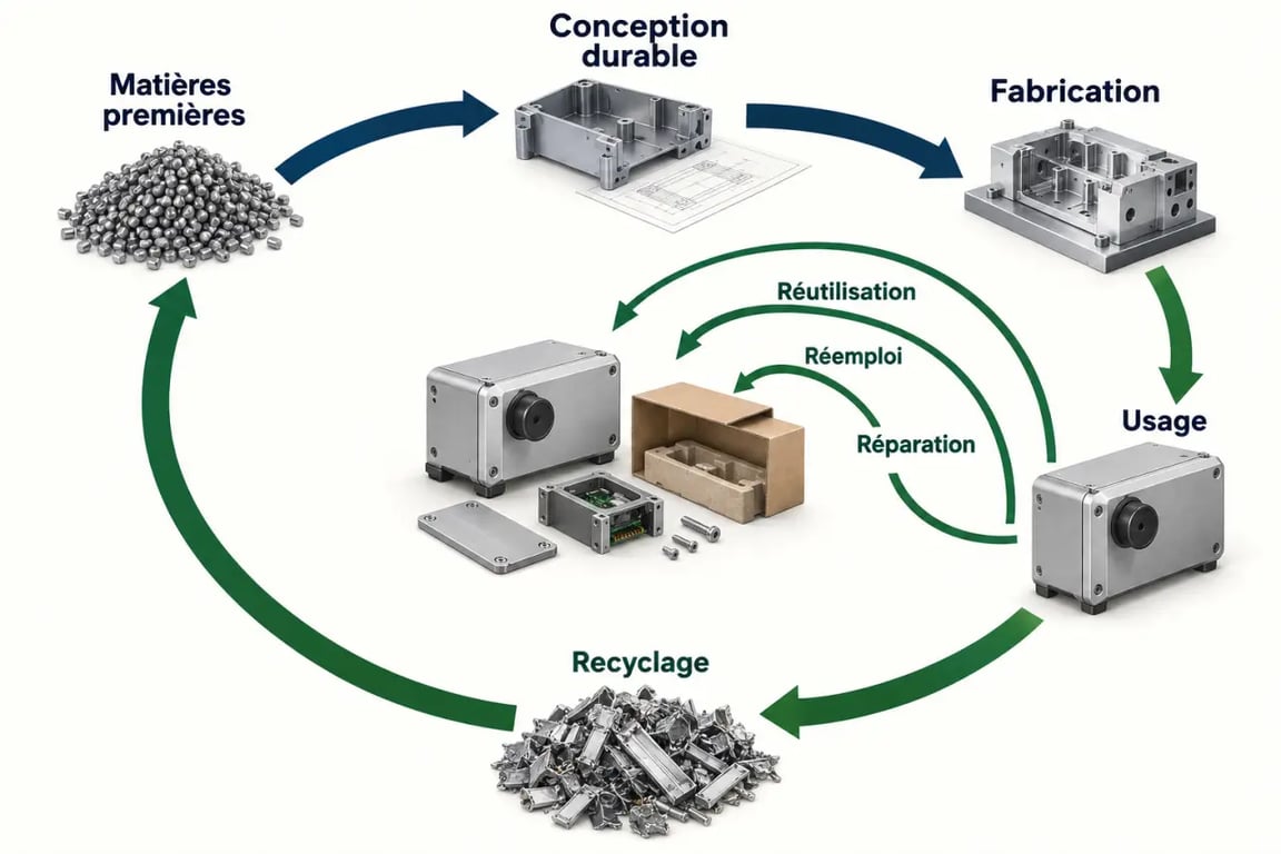 Conseil économie circulaire : visualisation des boucles de réparation, réemploi, réutilisation et recyclage