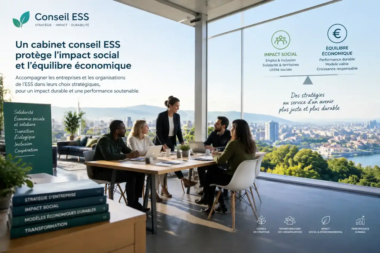Un cabinet conseil ESS protège l’impact social et l’équilibre économique